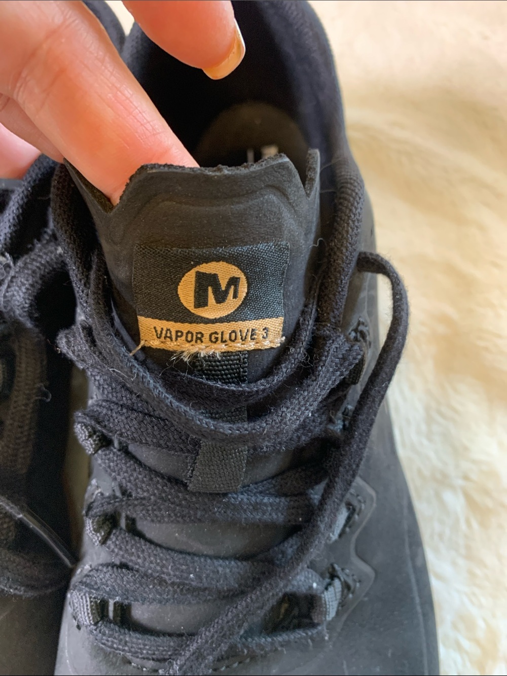 Merrell Womens Black Sneakers with Gum Toe Cap - Picture 6 of 6